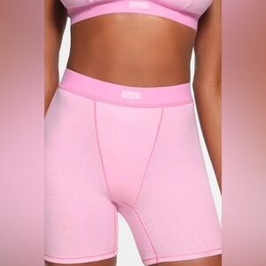 SKIMS Cotton Ribbed Boxers PINK NEW XS S M L